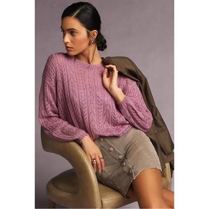 Anthropologie| Bishop + Young Pointelle Crewneck Sweater 
Size L